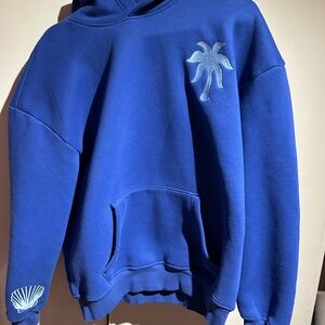 Pink Palm Puff "Hawaii Hibiscus" Hoodie in Oceanic